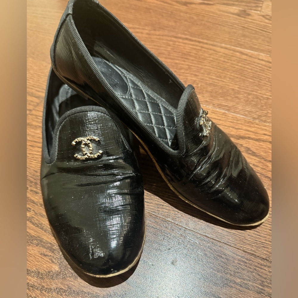 Chanel patent leather loafer